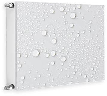 TMK ArtDeko Magnetische Heizkörperverkleidung Modernes Design Einfache Montage 60x60 Magnet Heizkörperabdeckung, Tropfen Grau