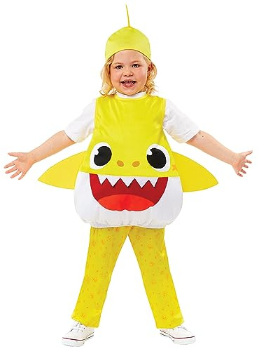 amscan (PKT) (9913321) Barn Babyhaj Gul Kostym (3-4 år)