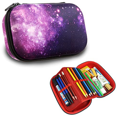 ZIPIT Colorz Federmäppchen für Mädchen | Großes Mäppchen für Schule und Büro | Etui mit Organizer | Federmappe Galaxie