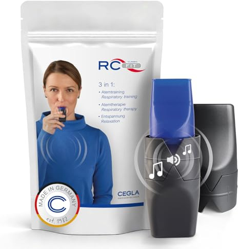 CEGLA RC-FIT® CLASSIC Atemtrainer und Atemtherapiegerät mit Vibration & Sound für Atemtraining, Entspannung & Fitness – zur Stärkung von Gesundheit & Mentalkraft – Made in Germany