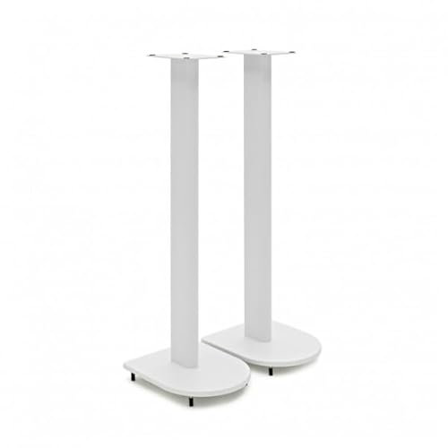 AVCOM Speaker Stands 900mm Steel Construction with Cable Management, Matt White (Pair)