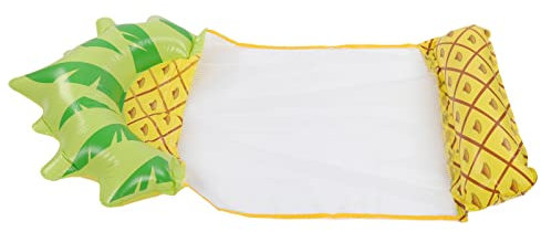 Water Hammock Float Lounger, Pattern, Inflatable Floating Chair, Foldable Multifunction Lounger for Beach Pool, with Cool Mesh Fabric, Easy to Inflate/Deflate, Portable for