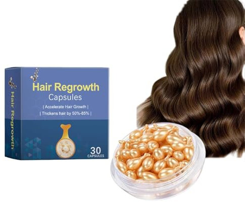Hair Densityboost Capsules de sérum capillaire, capsules d'huile de sérum vitaminé pour cheveux, capsules de repousse des cheveux, capsules de sérum de traitement capillaire pour cheveux crépus et