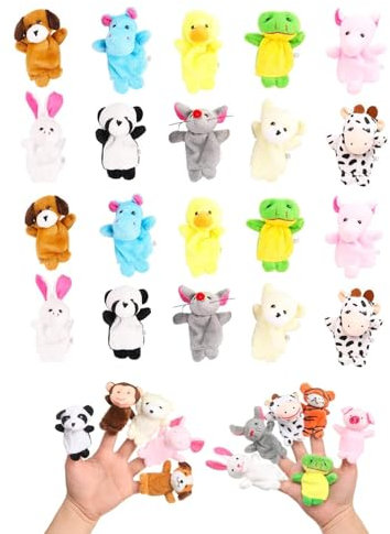 Fingerpuppen Set（10 Stück）,Fingerpuppen Für Kinder, Kleine Tier Fingerspielzeug FüR Ostern Geburtstag Weihnachten Party Geschenke, Sehr Geeignet Zum Geben An Kinder