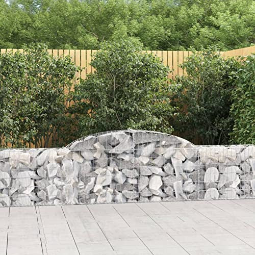 Snsowed Cesti Gabbioni ad Arco 2 pz 300x30x60/80 cm Ferro Zincato,Gabbioni,Cesti Gabbioni ad Arco,Gabbioni da Giardino,Gabbioni Metallici per Pietre-3146485