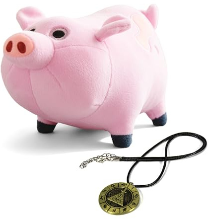 VIYRDOK Waddles Plush Gravity Pink Pig with Pendant, Cute Merch Animal for Kids Adult, Falls Gift Halloween