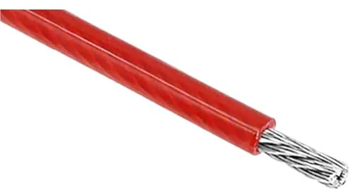 Cable de Acero con Revestimiento de PVC, El PVC de la Cuerda Alambre Acero Inoxidable 304 cubrió el Rojo 4.0m m los 50.0M/100.0M for hogar Industrial(100.0M)