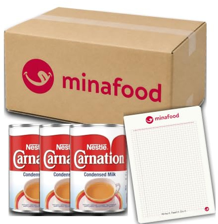 minafood Bundle för Kondenserad Mjölk 3x385ml + Anteckningsblock