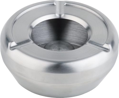 APS 90 Windaschenbecher, mit Windschutzdeckel, Ø 10 cm, Höhe 4,5 cm, Edelstahl, matt poliert