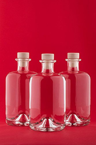 slkfactory 3,4,6 oder 10 x 500 ml Leere Glasflaschen Apotheker HGK Weinflasche Schnapsflasche Essig Öl Glasflaschen 0,5 Liter l Nr 1 (4 Stück)