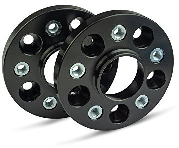 SCC Spurverbreiterung 13234BWS - Buchse schwarz eloxiert - LK: 112/5 NLB: 57,1 GEW: M14x1,5 - 20mm - 2 Stück