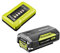 1 batterie lithium+ 36V - 2,0 Ah et 1 chargeur standard 1,7 A RYOBI MAXPOWER