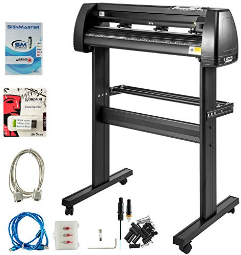 VEVOR 72 cm vinylskärare, vinylskärare, vinylskärare, 720 mm, maximal bredd 630 mm, sublimeringsskrivare, vinylskärm, tryckplotter med LCD-skärm