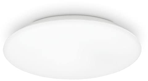 Kwazar Luminaire LED Deckenleuchte Flach Rund 23cm - Wasserdichte Deckenlampe 12W 4000K Neutralweiß, 1020LM, IP44 - Ideal für Badezimmer, Küche, Schlafzimmer, Flur & Keller MARY Weiss