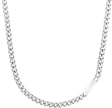 JOOP! Halskette Edelstahl Herren Halsschmuck, 60 cm, Silber, Kommt in Schmuck Geschenk Box, 2026991