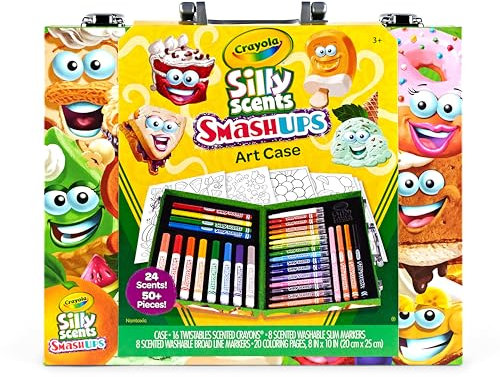 Crayola Silly Scents Mini Inspiration Art Case Coloring Set, Gift for Kids Age 4+
