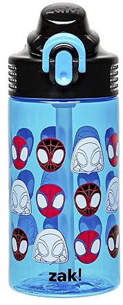 Zak Designs Marvel Spider-Man Sage 16oz Leak-Proof Straw Kids Water Bottle