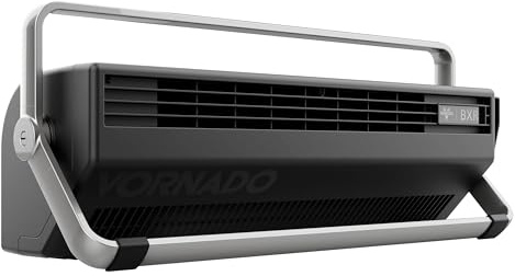 Vornado BXR Horizontal and Tower Fan, Multi-Position and Multidirectional High Velocity Fan, Pivoting Carry Handles, 20 Inch, Directs Cool Air Upward, Powerful Cooling, 3 Speed Settings, Black