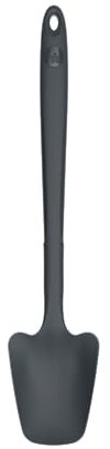 Kochblume Restelöffel M | Flexibles Silikon & Edelstahl | 25cm | BPA-frei, Hitzebeständig bis 260°C, Spülmaschinenfest | Ideal für Nutella, Marmelade, Babygerecht | Farbe: Anthrazit