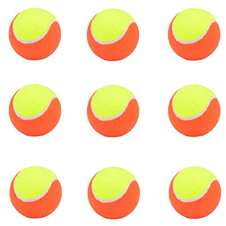 Osmond 9 Pezzi Elasticità Soft Beach Tennis Ball Palline da Tennis in Gomma per Allenamento di Alta qualità