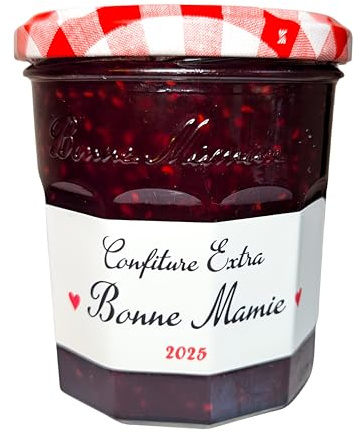 Étiquette pot de confiture - annonce grossesse originale : mamie, papi, tata, tonton, marraine, parrain, grands-parents, cousine... (Confiture extra bonne Mamie)