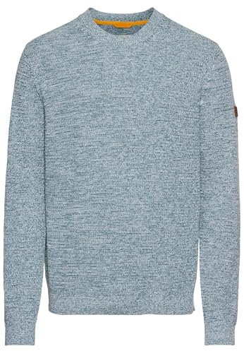 camel active Herren Rundhals Pullover aus Baumwolle Hellblau, Menswear-M