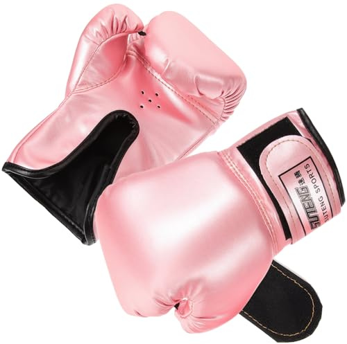 Toddmomy 1 Pair Kids Boxing Gloves Pink Sparring Punching Gloves Mitt for Kickboxing Punching Bag Focus Pads MMA Thai Pad