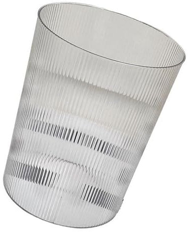 Acouto Corbeille à Déchets Transparente de Grande capacité pour Salle de Bain, Chambre à Coucher, Bureau, Poubelle en Plastique de Forme Ronde Simple et élégante pour un Usage Domestique