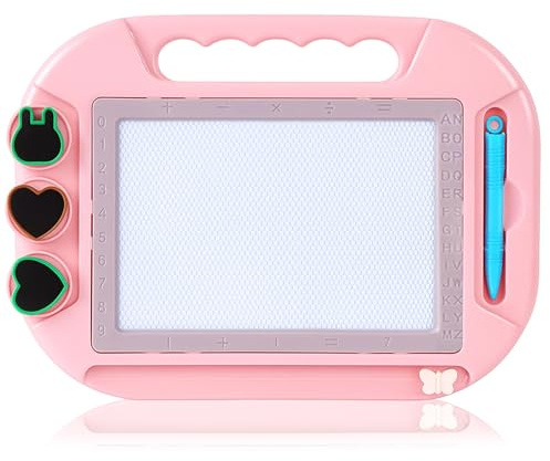 YciVhh Magnetic Drawing Board Kids, Educational Toys for 1 Year Old, Magnetic Drawing Boards for Toddlers 1-3, Portable Doodle Pad with Pen, Pink Drawing Board for 2 Year Old