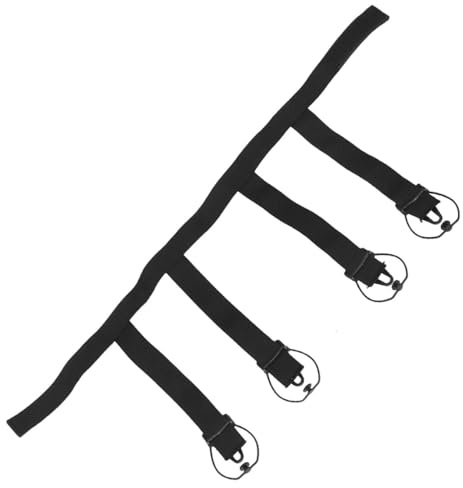 Ciieeo Ligas Elásticas para Portero de Hockey sobre Hielo, Sujetador de Calcetines Negro Talla L, Correas Ajustables para Protección y Sujeción Segura en Entrenamiento y Competición