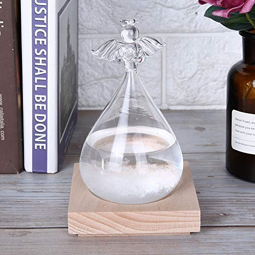 Tnfeeon Vetro Tempesta, Previsioni Meteo Uniche e Decorative, Indicatore Meteorologico in Vetro Ad Alto Borosilicato per la Decorazione Domestica e Regali Festivi (WHITE)
