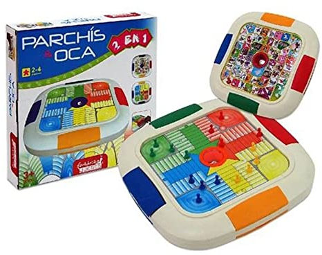 JUINSA- Parchís y oca automático, 3 años a 99 años, 30 x 30 cm (9624)