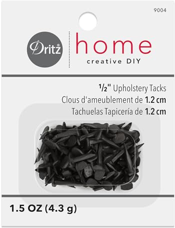 Dritz Home 9004 Upholstery Tacks, #6 - (1/2-Inch), Black (1.5-Ounce)