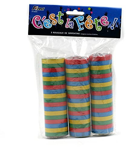 3 Rouleaux de Serpentins - C'est la Fête !