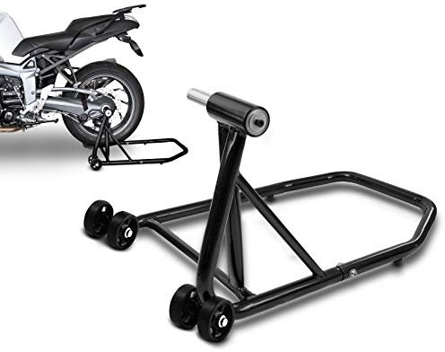 ConStands – Einarm Montageständer Kompatibel mit BMW K 1200 S 04-08 Schwarz Hinterrad Single Classic Motorrad inkl. Adapter