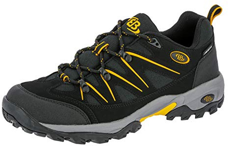 Brütting Men’s Mount Hunter Low Low Rise Hiking Shoes, Black (Black/Yellow), 8 UK