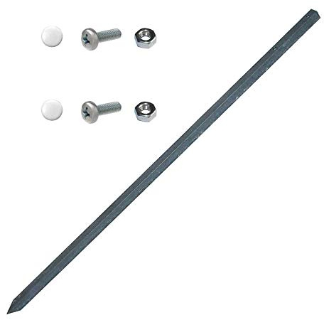 Einschlagpfosten 100 cm verzinkt, Stahl, rostfrei Nummernschildhalterung Auto