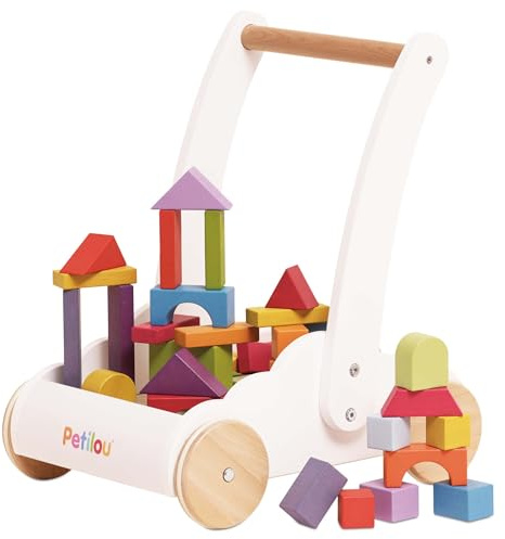 Le Toy Van - Petilou Wooden Educational Rainbow Cloud Walker Toy For Toddlers And Babies | Suitable For A Boy Or Girl 1 Year Old +