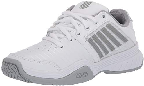 K-Swiss Women's Court Express Tennis Shoe, White/Highrise/Silver, 8