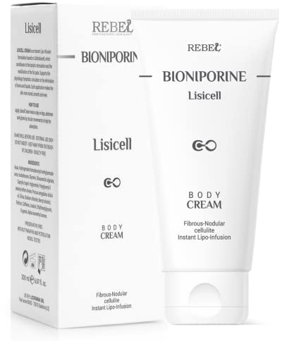 Lisicell Crema Anticellulite Specifica per il Trattamento della Cellulite Fibrosa e Sclerotica. Agisce sui Cusicnetti Adiposi. Migliora il Microcircolo - 200 ml