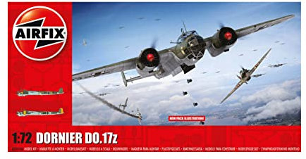 Airfix Model Set - A05010A Dornier Do17z Model Building Kit - Plastic Model Plane Kits for Adults & Children 8+, Set Includes Sprues & Decals - 1:72 Scale Model