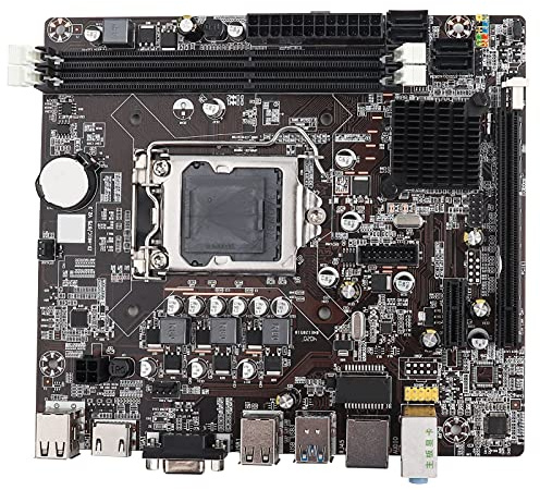 VBESTLIFE Desktop-Computer-Motherboard LGA 1155 USB3.0 SATA-Mainboard für B75-Serie, Kompatibel mit DDR3-Desktop-Speicher 1066/1333/1600/1866