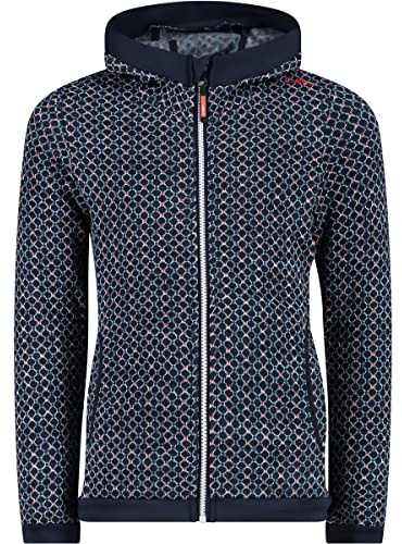 CMP - Kid G Jacket Fix Hood, Girl, Blue Ink-Campari, 140
