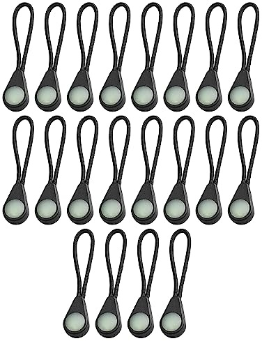 20 PCS Glow in The Dark Zipper Pulls Zipper Pulls Upgraded Replacement Zipper Pulls Luminous Zipper Tab Tags for Backpacks Luggage Jackets Purses Handbags Sweatshirt