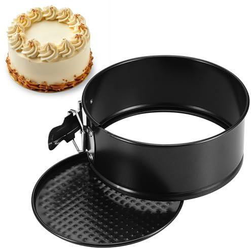 Zocipro Tortiera Apribile 16cm, Teglia Rotondo per Torte Antiaderente con Fondo Rimovibile, Mini Piccoli Stampi in Acciaio al Carbonio per Torte Cheesecake Pizze Quiche