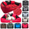 KING DOG Hundebett Kleine Hunde Waschbar S 55 x 45 cm Hundekissen Haustierbett Hundekorb Personalisiert - Name des Hundes Wasserdichtes Material Silikon Füllung Rot