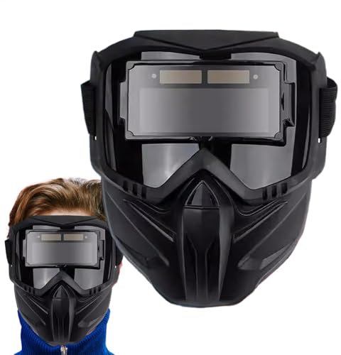 Maschera protettiva per saldatura – Casco da saldatura rimovibile Full View Anti-UV Radiazioni | Protezione per gli occhi termoisolante Copricapo per costruzioni automobilistiche Produzione di metalli