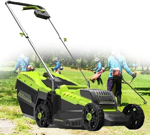 YANGYMM Escarificador de CéSped 2 en 1, Escarificador Desbrozadora EléCtrica, Ajuste de Profundidad de 3 VíAs, con Potente de 15 Amperios, Bolsa Recolectora de 14.5 Galones, para Cuidado CéSped