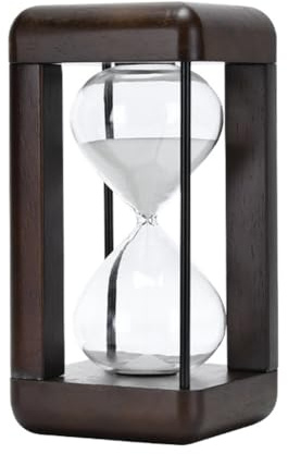 Tolaily Clessidra grande in Noce di alta qualità, clessidra da 60 minuti, clessidra con clessidra per regalo, decorazione clessidra per ufficio A