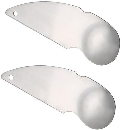 Ciieeo 2pezzi Cucchiai per Pelare i Kiwi Utensili per Scavare La della Frutta Palette per Scavare da Cucina in Acciaio